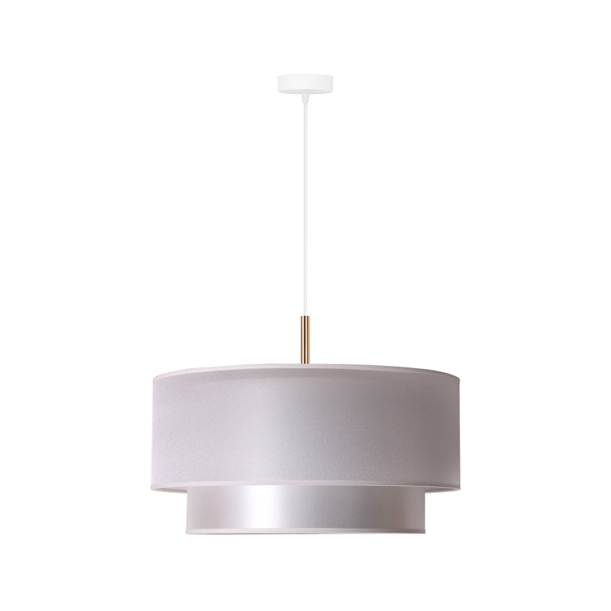 Duolla - Luster na sajli NANTES 1xE27/15W/230V prečnik 45 cm srebrni/bakarni