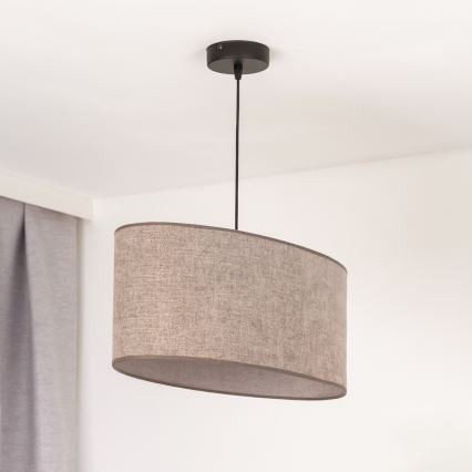 Duolla - Luster na sajli OVAL 1xE27/15W/230V braon