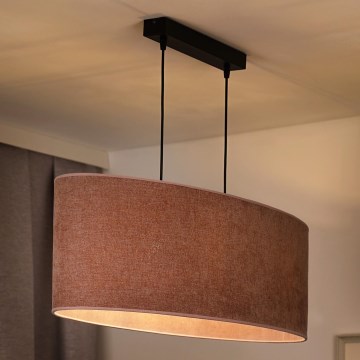 Duolla - Luster na sajli OVAL 2xE27/15W/230V ružičasti