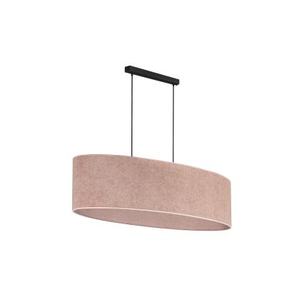 Duolla - Luster na sajli OVAL 2xE27/15W/230V ružičasti