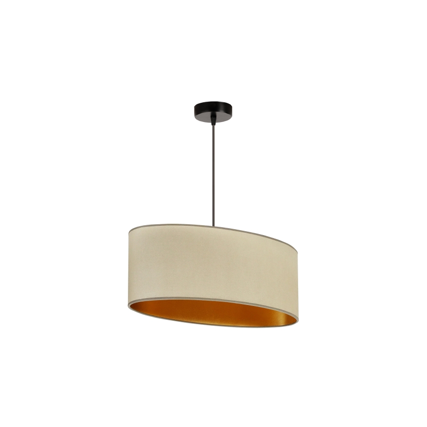 Duolla - Luster na sajli OVAL VEGAN 1xE27/15W/230V bež
