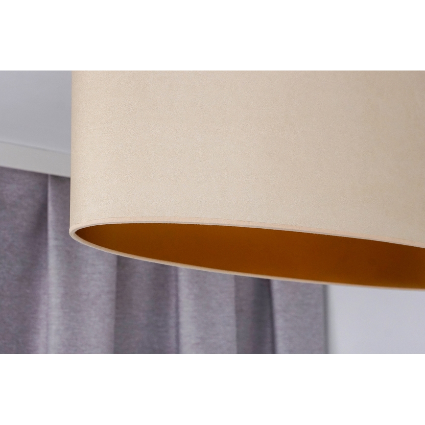 Duolla - Luster na sajli OVAL VEGAN 2xE27/15W/230V krem boje