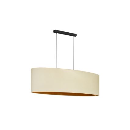 Duolla - Luster na sajli OVAL VEGAN 2xE27/15W/230V krem boje