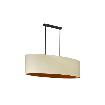 Duolla - Luster na sajli OVAL VEGAN 2xE27/15W/230V krem boje