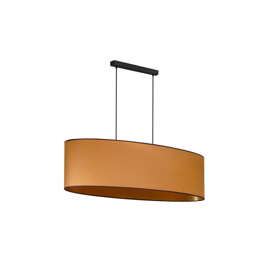 Duolla - Luster na sajli OVAL VEGAN 2xE27/15W/230V smeđa