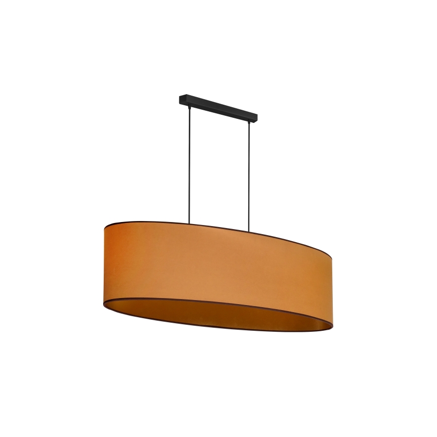 Duolla - Luster na sajli OVAL VEGAN 2xE27/15W/230V smeđa