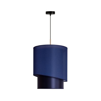 Duolla - Luster na sajli PARIS 1x E27/15W/230V, prečnik 40 cm, plava/zlatna