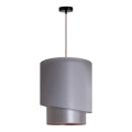 Duolla - Luster na sajli PARIS 1x E27/15W/230V, prečnik 40 cm, srebrna/zlatna