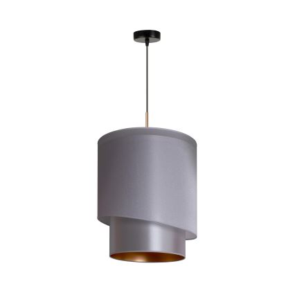 Duolla - Luster na sajli PARIS 1x E27/15W/230V, prečnik 40 cm, srebrna/zlatna