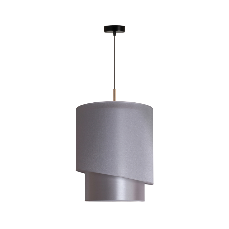 Duolla - Luster na sajli PARIS 1x E27/15W/230V, prečnik 40 cm, srebrna/zlatna