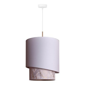 Duolla - Luster na sajli PARIS 1xE27/15W/230V prečnik 40 cm bela/bež