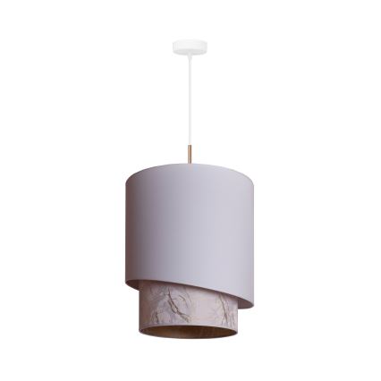 Duolla - Luster na sajli PARIS 1xE27/15W/230V prečnik 40 cm bela/bež