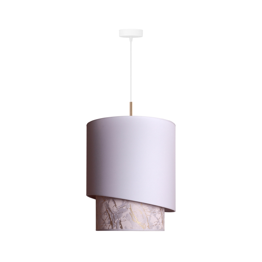 Duolla - Luster na sajli PARIS 1xE27/15W/230V prečnik 40 cm bela/bež