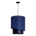 Duolla - Luster na sajli PARIS 1xE27/15W/230V prečnika 40 cm plava/zlatna