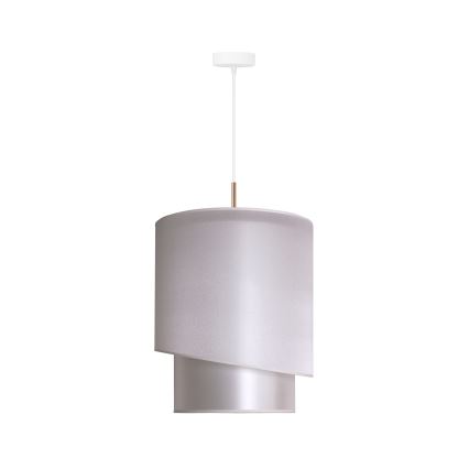 Duolla - Luster na sajli PARIS 1xE27/15W/230V Ø 40 cm srebrna/zlatna