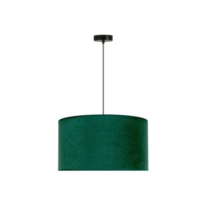 Duolla - Luster na sajli ROLLER 1xE27/15W/230V tamnozelena/zlatna, prečnik 40 cm