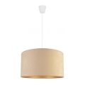 Duolla - Luster na sajli ROLLER 1xE27/40W/230V, prečnik 40 cm, bež