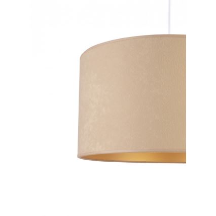 Duolla - Luster na sajli ROLLER 1xE27/40W/230V, prečnik 40 cm, bež
