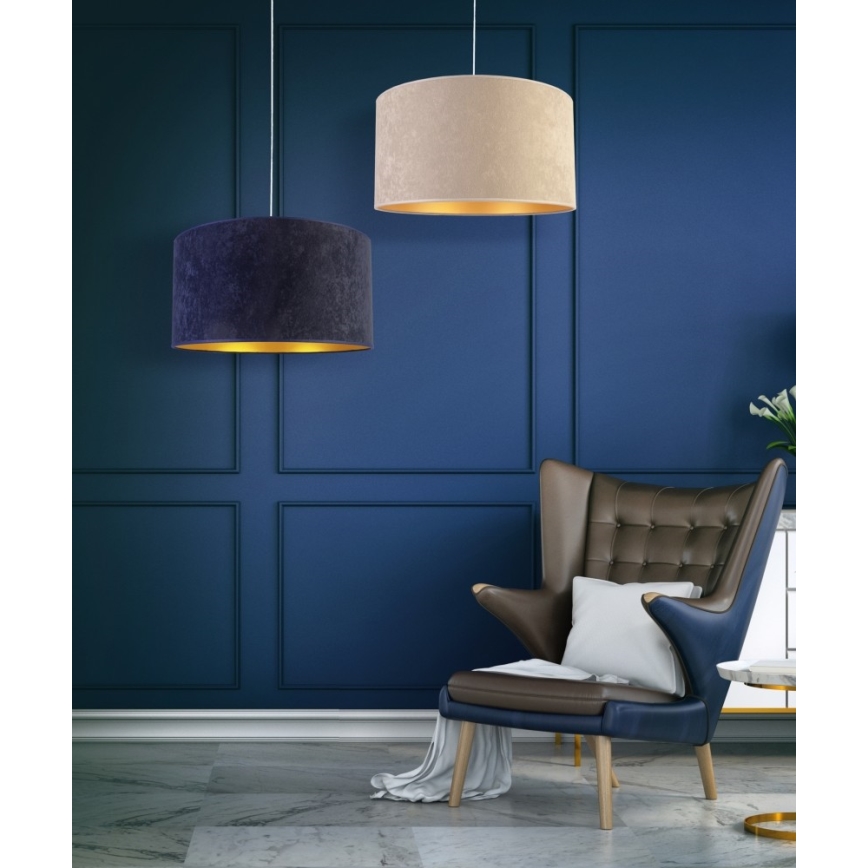 Duolla - Luster na sajli ROLLER 1xE27/40W/230V prečnik 40 cm plava