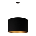 Duolla - Luster na sajli ROLLER 1xE27/40W/230V prečnik 45 cm crni