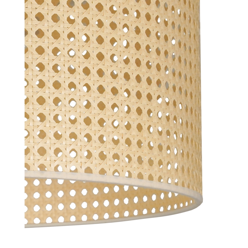 Duolla - Luster na sajli ROLLER RATTAN 1xE27/15W/230V, prečnik 45 cm, bež