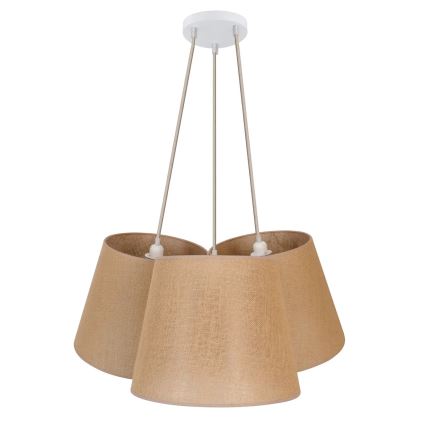 Duolla - Luster na sajli ROSSA 3xE27/15W/230V prečnik 75 cm braon