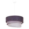 Duolla - Luster na sajli TRIO 1xE27/15W/230V, prečnik 45 cm, antracit/siva/bela