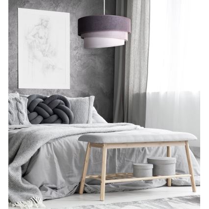 Duolla - Luster na sajli TRIO 1xE27/15W/230V, prečnik 45 cm, antracit/siva/bela