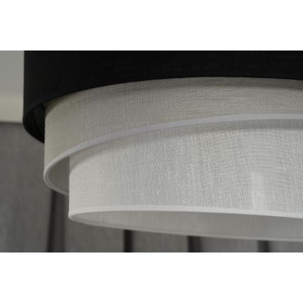 Duolla - Luster na sajli TRIO 1xE27/15W/230V, prečnik 45 cm, crna/siva/bela