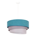 Duolla - Luster na sajli TRIO 1xE27/15W/230V prečnik 45 cm tirkizna/siva/bela