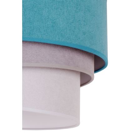 Duolla - Luster na sajli TRIO 1xE27/15W/230V prečnik 45 cm tirkizna/siva/bela