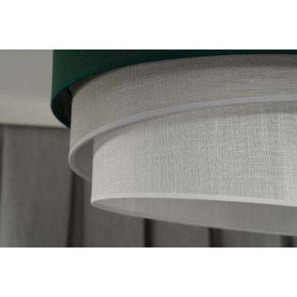 Duolla - Luster na sajli TRIO 1xE27/15W/230V, prečnik 45 cm, zelena/siva/bela