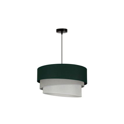 Duolla - Luster na sajli TRIO 1xE27/15W/230V, prečnik 45 cm, zelena/siva/bela