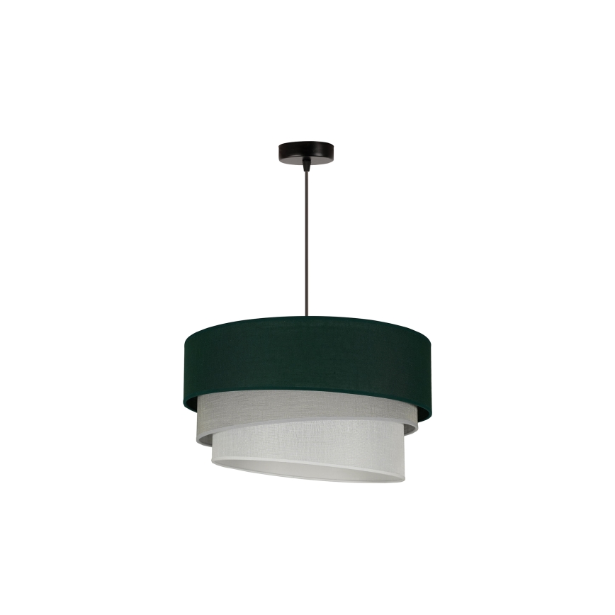 Duolla - Luster na sajli TRIO 1xE27/15W/230V, prečnik 45 cm, zelena/siva/bela