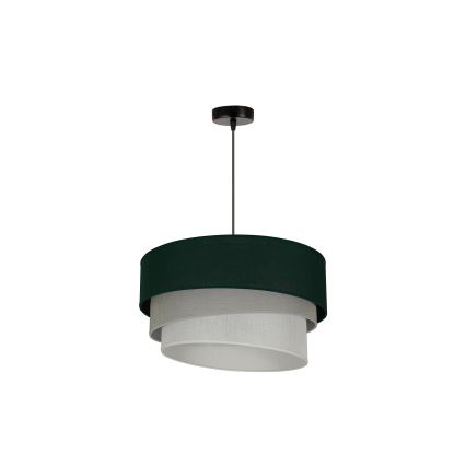 Duolla - Luster na sajli TRIO 1xE27/15W/230V, prečnik 45 cm, zelena/siva/bela