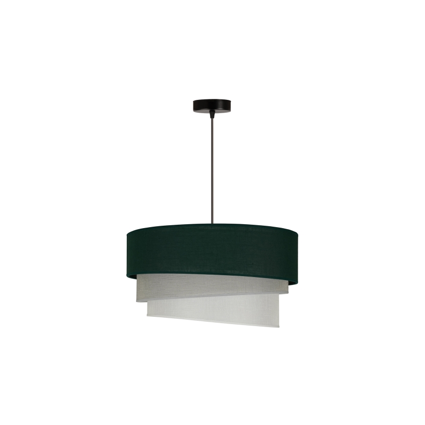 Duolla - Luster na sajli TRIO 1xE27/15W/230V, prečnik 45 cm, zelena/siva/bela