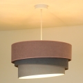 Duolla - Luster na sajli TRIO 1xE27/15W/230V Ø 45 cm ružičasta/siva/bela
