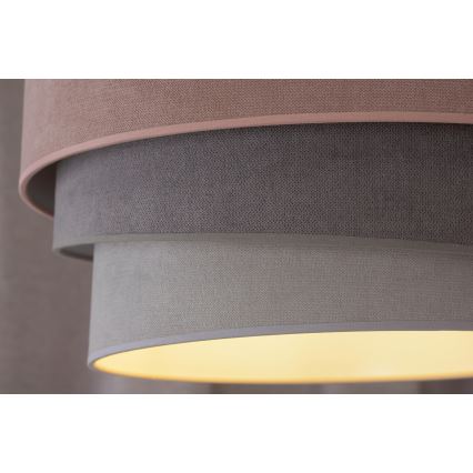 Duolla - Luster na sajli TRIO 1xE27/15W/230V Ø 45 cm ružičasta/siva/bela