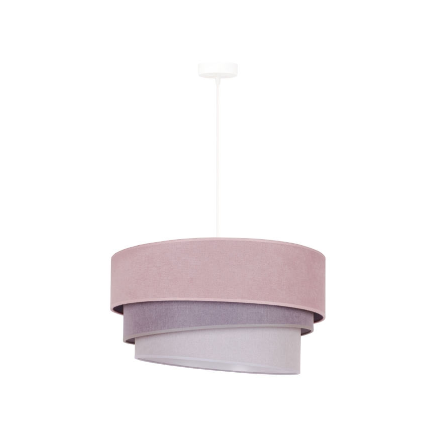 Duolla - Luster na sajli TRIO 1xE27/15W/230V Ø 45 cm ružičasta/siva/bela