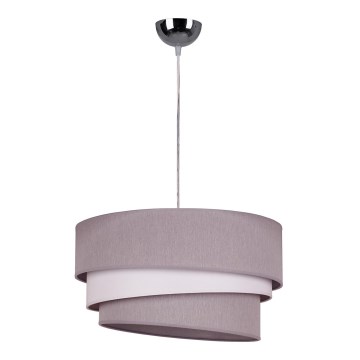 Duolla - Luster na sajli TRIO 1xE27/40W/230V prečnik 45 cm siva/bela