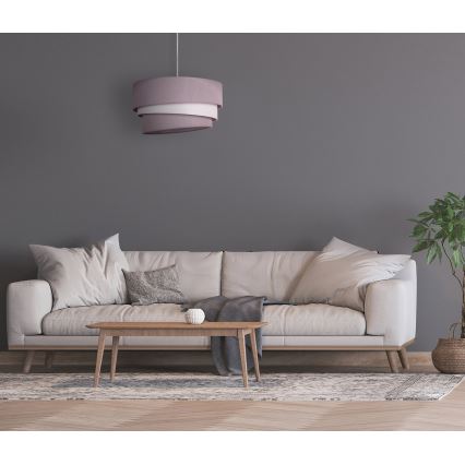 Duolla - Luster na sajli TRIO 1xE27/40W/230V prečnik 45 cm siva/bela