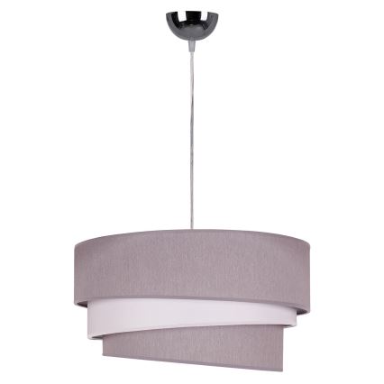 Duolla - Luster na sajli TRIO 1xE27/40W/230V prečnik 45 cm siva/bela