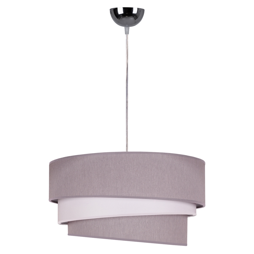 Duolla - Luster na sajli TRIO 1xE27/40W/230V prečnik 45 cm siva/bela
