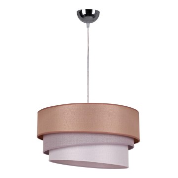 Duolla - Luster na sajli TRIO 1xE27/40W/230V prečnik 45 cm smeđa/siva/srebrna