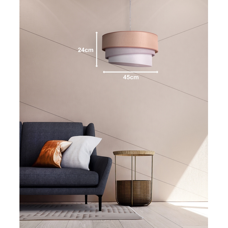 Duolla - Luster na sajli TRIO 1xE27/40W/230V prečnik 45 cm smeđa/siva/srebrna
