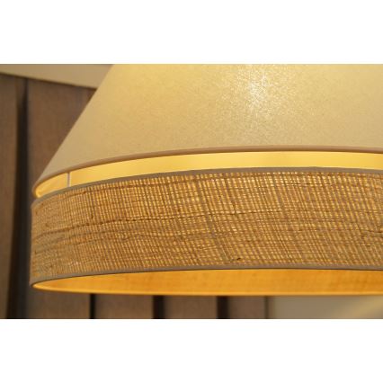 Duolla - Luster na sajli YUTE AVIGNON 1xE27/15W/230V prečnik 60 cm krem/bež