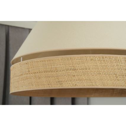 Duolla - Luster na sajli YUTE AVIGNON 1xE27/15W/230V prečnik 60 cm krem/bež