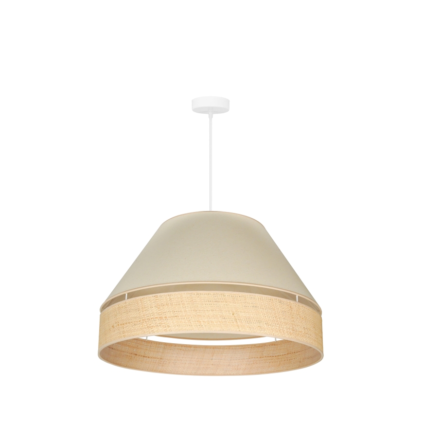 Duolla - Luster na sajli YUTE AVIGNON 1xE27/15W/230V prečnik 60 cm krem/bež