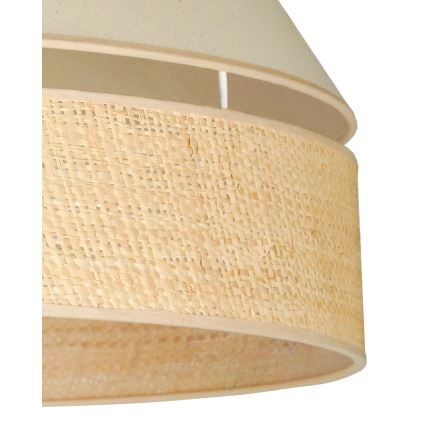 Duolla - Luster na sajli YUTE AVIGNON 1xE27/15W/230V prečnik 60 cm krem/bež