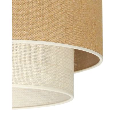 Duolla - Luster na sajli YUTE BOHO 3xE27/15W/230V, prečnik 60 cm, braon/krem